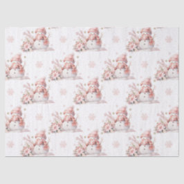 Weihnachts-Rosa-Schnee-Girl Poinsettia Seidenpapier