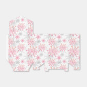 Weihnachts-Rosa-Schneeflocke, graues Party Geschenkschachtel (Ungefaltet)