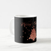 Weihnachts-Rosa und Schwarz Kaffeetasse (Vorderseite Links)