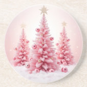 Weihnachts-Rosa-Untersetzer Getränkeuntersetzer (Vorne)