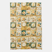 Weihnachts-Rose Collage Geschirrtuch (Vertikal)