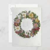 Weihnachts-Rose Feiertagspostkarte (Vorne/Hinten)