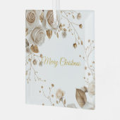 Weihnachts-Rose Glasdekoration Ornament Aus Glas (Vorderseite links)