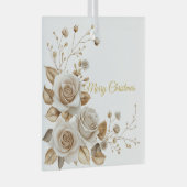 Weihnachts-Rose Glasdekoration Ornament Aus Glas (Vorderseite Rechts)