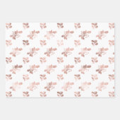 Weihnachts-Rose Gold Elegant Holly Blätter (Vorderseite 3)