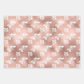 Weihnachts-Rose Gold Elegant Holly Blätter (Vorderseite 2)