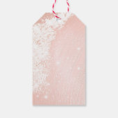 Weihnachts-Rose Gold Freude Geschenkanhänger (Rückseite)