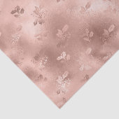 Weihnachts-Rose Gold Holly Blätter Muster Seidenpapier (Ausschnitt)