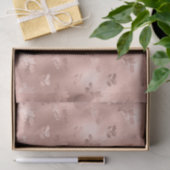 Weihnachts-Rose Gold Holly Blätter Muster Seidenpapier (Geschenk)