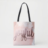 Weihnachts-Rose Goldenes Design Tasche (Vorderseite)