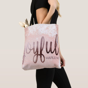 Weihnachts-Rose Goldenes Design Tasche