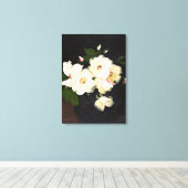 Weihnachts-Rose, Kunstmalerei Leinwanddruck (Insitu (Holzboden))