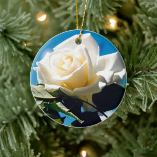 Weihnachts-Rose - Leben feiern Keramik Ornament
