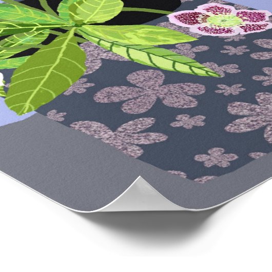 Weihnachts-Rose-Poster Poster (Ecke)