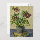 Weihnachts-Rose Postkarte (Vorne/Hinten)