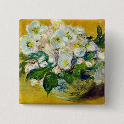 Weihnachts-Rose (von Claude Monet) Button (Vorderseite)
