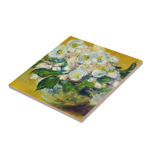 Weihnachts-Rose (von Claude Monet) Fliese (Seite)