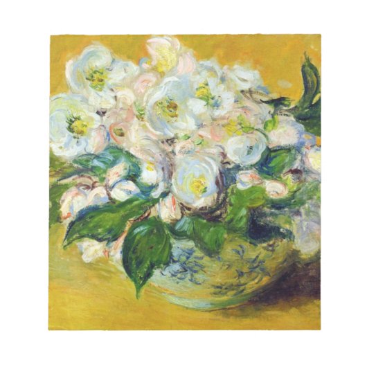 Weihnachts-Rose (von Claude Monet) Notizblock (Vorderseite)