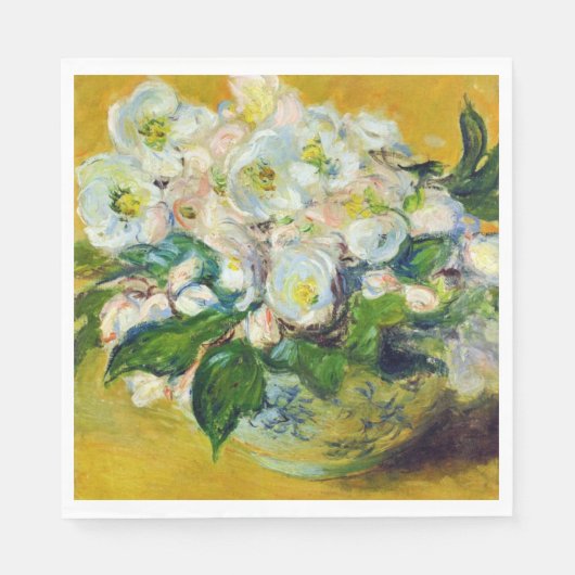 Weihnachts-Rose (von Claude Monet) Serviette (Vorderseite)