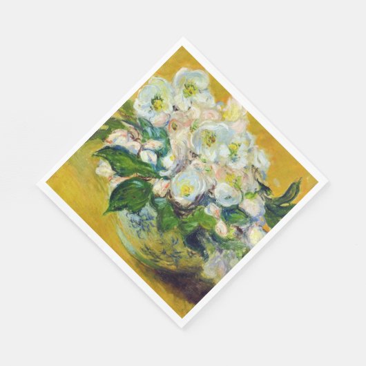 Weihnachts-Rose (von Claude Monet) Serviette (Ecke)