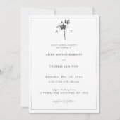 Weihnachts-Rose-Wappen Elegante Moderne Winterhoch Einladung (Vorderseite)