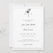 Weihnachts-Rose Wappen Moderne Romantische Winterh Einladung (Vorderseite)