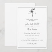 Weihnachts-Rose Wappen Moderne Romantische Winterh Einladung (Vorne/Hinten)