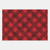 Weihnachts-Rot-Antiquitätenmuster Geschenkpapier Set (Vorderseite 3)