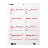 Weihnachts rot bis weiß von leerer Schrift elegant (Vorne)