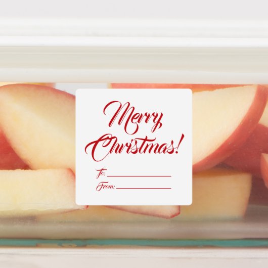 Weihnachts rot bis weiß von leerer Schrift elegant Etiketten (Befestigt)