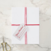 Weihnachts rot bis weiß von leerer Schrift elegant Geschenkanhänger (Mit Garn)