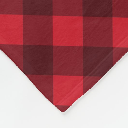 Weihnachts-Rot & Black Buffalo Karierter Star Snow Fleecedecke (Ecke)