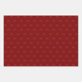 Weihnachts rot bordeauxgrün Ribbon & Bows Urlaub Geschenkpapier Set (Vorderseite 3)