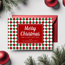Weihnachts-Rot-Checked-Foto