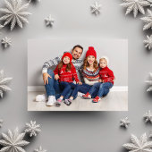 Weihnachts-Rot-Checked-Foto Feiertagskarte