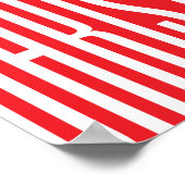 Weihnachts-Rot-coole Dekorationstypen Poster (Ecke)