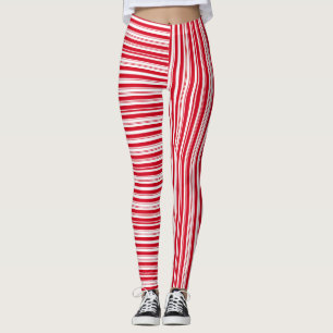 Weihnachts-Rot entwischt Süßigkeiten Leggings