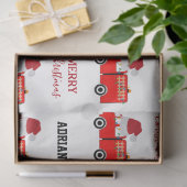 Weihnachts-Rot-Feuer-Individuelle Name Seidenpapier (Geschenk)