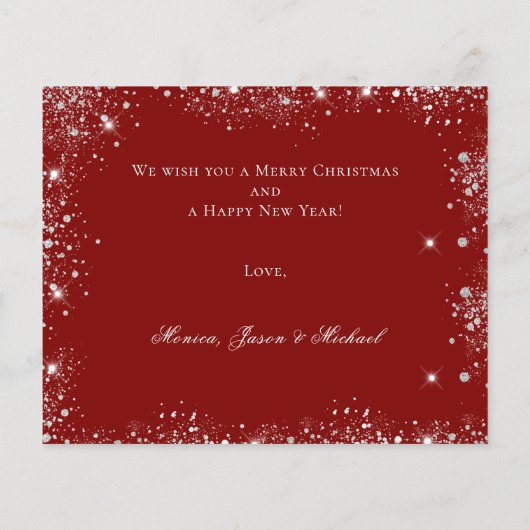 Weihnachts-Rot-Foto-Budget Flyer (Hinten)