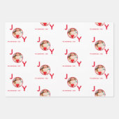 Weihnachts-Rot-Foto Geschenkpapier Set (Vorderseite)