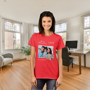 Weihnachts-Rot-Foto-Kegel-Namen T-Shirt