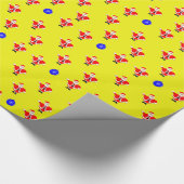 Weihnachts-Rot-Gelb-Papier Geschenkpapier (Ecke)