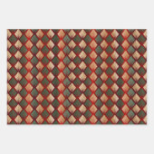 Weihnachts-Rot-Gold-Muster Geschenkpapier Set (Vorderseite 2)