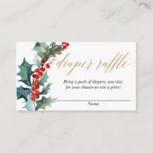 Weihnachts-Rot-Gold-Windel-Tombola