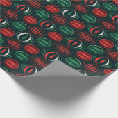 Weihnachts-Rot & Grün 3D-Ornament-Design Geschenkpapier (Ecke)