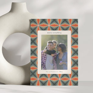 Weihnachts-Rot-Grün-Art-Deco-Custom-Letter-Foto Feiertagskarte