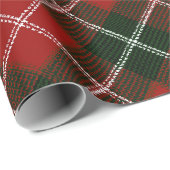Weihnachts-Rot-Grün-Klassiker-Schnee-Karomuster Geschenkpapier (Rolleneckpunkt)