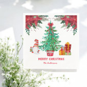 Weihnachts-Rot-Grün Serviette