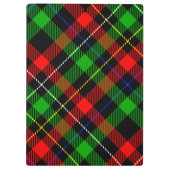 Weihnachts-Rot-Grün-Weiß-Flanell-Karodesign Klemmbrett (Rückseite)