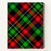 Weihnachts-Rot-Grün-Weiß-Karo-Design  Notizblock (Rückseite)